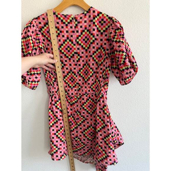 Rhode Women’s Diamond Sunset Pia Preppy Eclectic Mini Dress NWOT Sz 2 - Picture 7 of 8